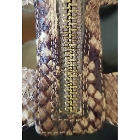 Michael Kors Berkley, Leather, T-Strap, Snake Print Zippered Heels Sz 10M READ - Picture 16 of 16